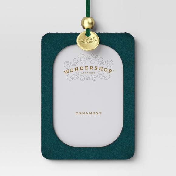 Wondershop Other - NWT Wondershop Velvet Dark Green 2025 Picture Frame Christmas Tree Ornament